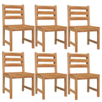 7 Piece Garden Dining Set Solid Wood Teak