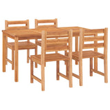5 Piece Garden Dining Set Solid Wood Teak - Side View