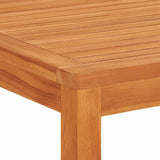 5 Piece Garden Dining Set Solid Wood Teak - Low Angle