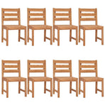 9 Piece Garden Dining Set Solid Wood Teak