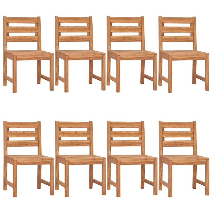9 Piece Garden Dining Set Solid Wood Teak