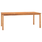 7 Piece Garden Dining Set Solid Wood Teak - Close-Up Angle