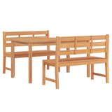 3 Piece Garden Dining Set Solid Wood Teak - Side View
