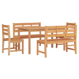 5 Piece Garden Dining Set Solid Wood Teak - Side View