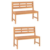 4 Piece Garden Dining Set Solid Wood Teak - Top-Down View