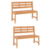 5 Piece Garden Dining Set Solid Wood Teak - Top-Down View
