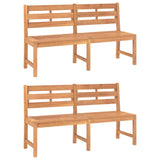 3 Piece Garden Dining Set Solid Wood Teak - Top-Down View