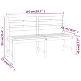 3 Piece Garden Dining Set Solid Wood Teak - Extra Image