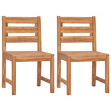 4 Piece Garden Dining Set Solid Wood Teak - Rear View