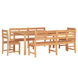 5 Piece Garden Dining Set Solid Wood Teak - Side View