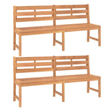 5 Piece Garden Dining Set Solid Wood Teak - Top-Down View
