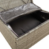 5 Piece Garden Lounge Set with Cushions Grey Poly Rattan - Extra Image