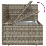 4 Piece Garden Lounge Set with Cushions Grey Poly Rattan - Extra Image