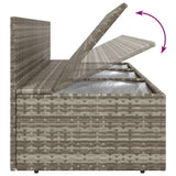 11 Piece Garden Lounge Set with Cushions Grey Poly Rattan
