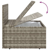 7 Piece Garden Lounge Set with Cushions Grey Poly Rattan