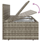 8 Piece Garden Lounge Set with Cushions Grey Poly Rattan