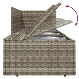 7 Piece Garden Lounge Set with Cushions Grey Poly Rattan