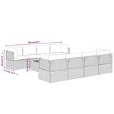 9 Piece Garden Lounge Set with Cushions Grey Poly Rattan - Extra Image