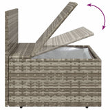5 Piece Garden Lounge Set with Cushions Grey Poly Rattan - Close-Up Angle