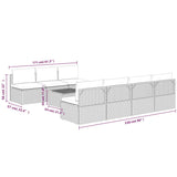 8 Piece Garden Lounge Set with Cushions Grey Poly Rattan - Extra Image