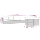 9 Piece Garden Lounge Set with Cushions Grey Poly Rattan - Extra Image