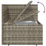 Garden Corner Sofas 6 pcs Grey 57x57x56 cm Poly Rattan