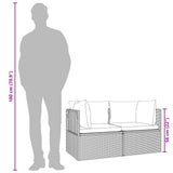 Garden Corner Sofas 8 pcs Grey 57x57x56 cm Poly Rattan