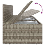13 Piece Garden Lounge Set with Cushions Grey Poly Rattan - Close-Up Angle