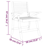 5 Piece Garden Dining Set Solid Wood Acacia - Extra Image