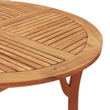 5 Piece Garden Dining Set Solid Wood Acacia - Low Angle