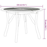 5 Piece Garden Dining Set Solid Wood Acacia