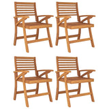 5 Piece Garden Dining Set Solid Wood Acacia - Top-Down View