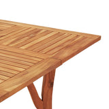 5 Piece Garden Dining Set Solid Wood Acacia - Low Angle