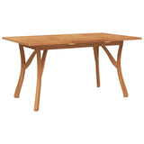 7 Piece Garden Dining Set Solid Wood Acacia - Close-Up Angle