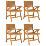 5 Piece Garden Dining Set Solid Wood Acacia - Top-Down View