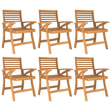 7 Piece Garden Dining Set Solid Wood Acacia