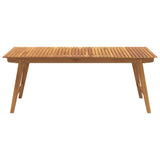 9 Piece Garden Dining Set Solid Wood Acacia - Low Angle