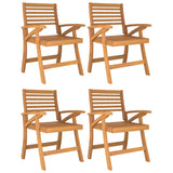 Garden Chairs 4 pcs 58x58x87 cm Solid Wood Acacia - Front View