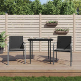 Garden Chairs with Cushions 2 pcs Black 56x59x84 cm Poly Rattan