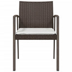 Garden Chairs with Cushions 2 pcs Brown 56.5x57x83 cm