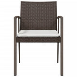 Garden Chairs with Cushions 2 pcs Brown 56.5x57x83 cm Poly Rattan - Top-Down View