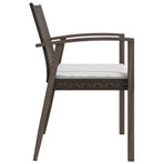 Garden Chairs with Cushions 2 pcs Brown 56.5x57x83 cm