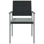 Garden Chairs with Cushions 2 pcs Black 54x62.5x89 cm