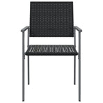 Garden Chairs 2 pcs Black 54x62.5x89 cm Poly Rattan