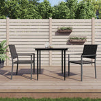 Garden Chairs 2 pcs Black 54x62.5x89 cm Poly Rattan
