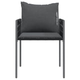 Garden Chairs with Cushions 2 pcs Black 54x61x83 cm Poly Rattan - Top-Down View