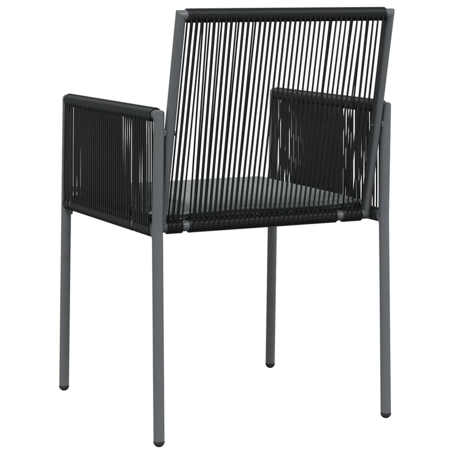 Garden Chairs with Cushions 2 pcs Black 54x60.5x83.5 cm