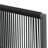 Garden Chairs with Cushions 2 pcs Black 54x60.5x83.5 cm Poly Rattan - Close-Up Angle