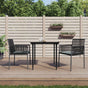 Garden Chairs with Cushions 2 pcs Black 54x60.5x83.5 cm