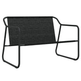 2-Seater Garden Bench with Cushion Anthracite Steel